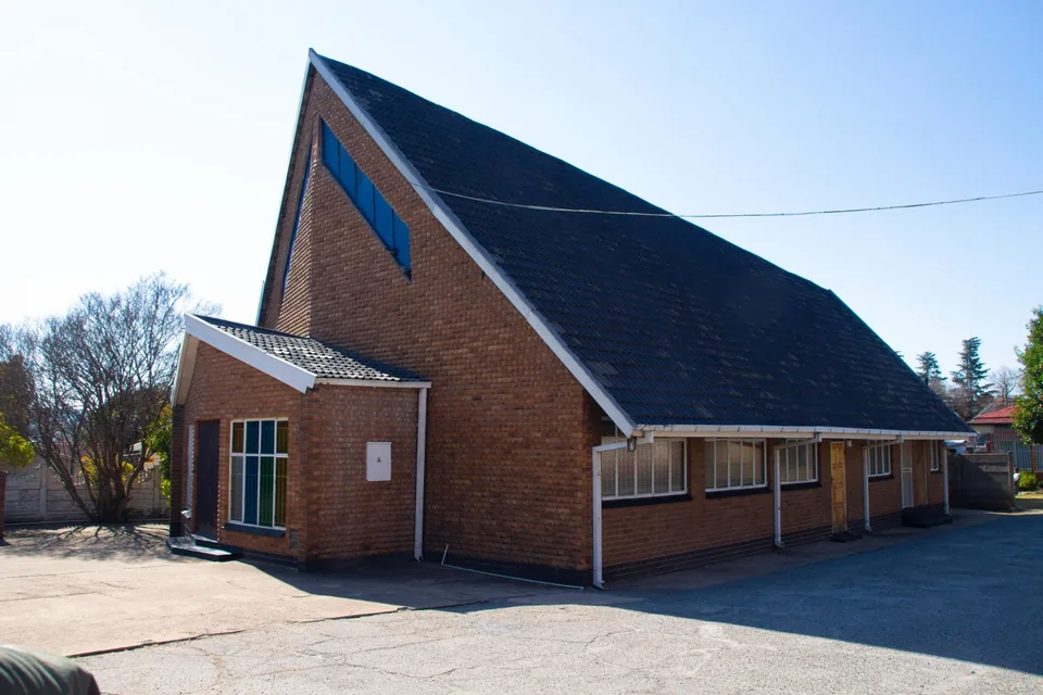 Exterior side view of the Edenvale church building